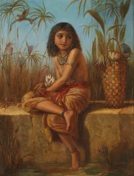 Una fioraia egiziana